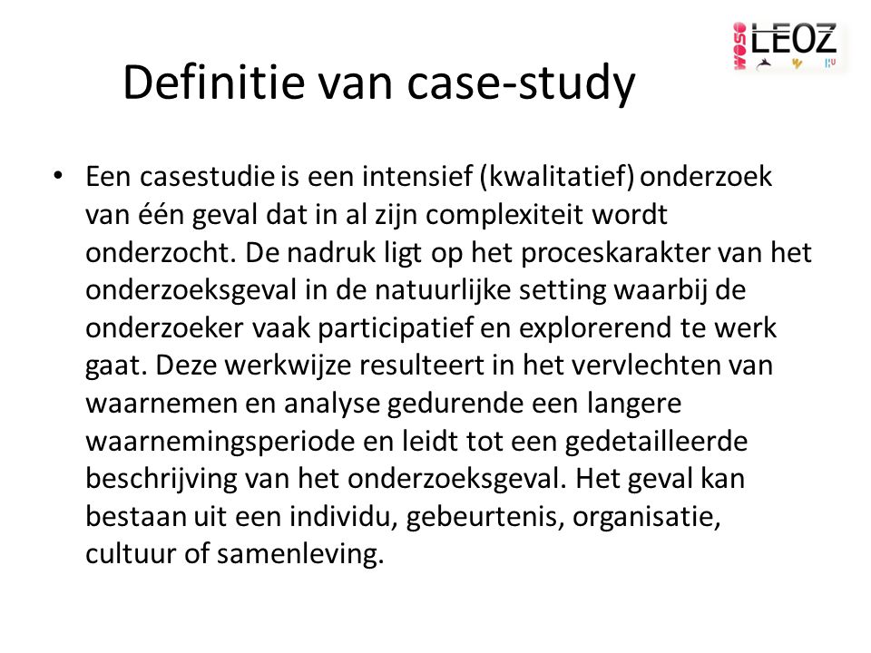 case study kwalitatief